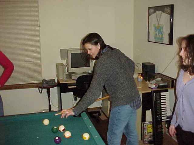 playing pool